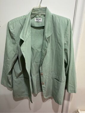 Alfred Dunner Light Mint Green Blazer Jacket - size 14
